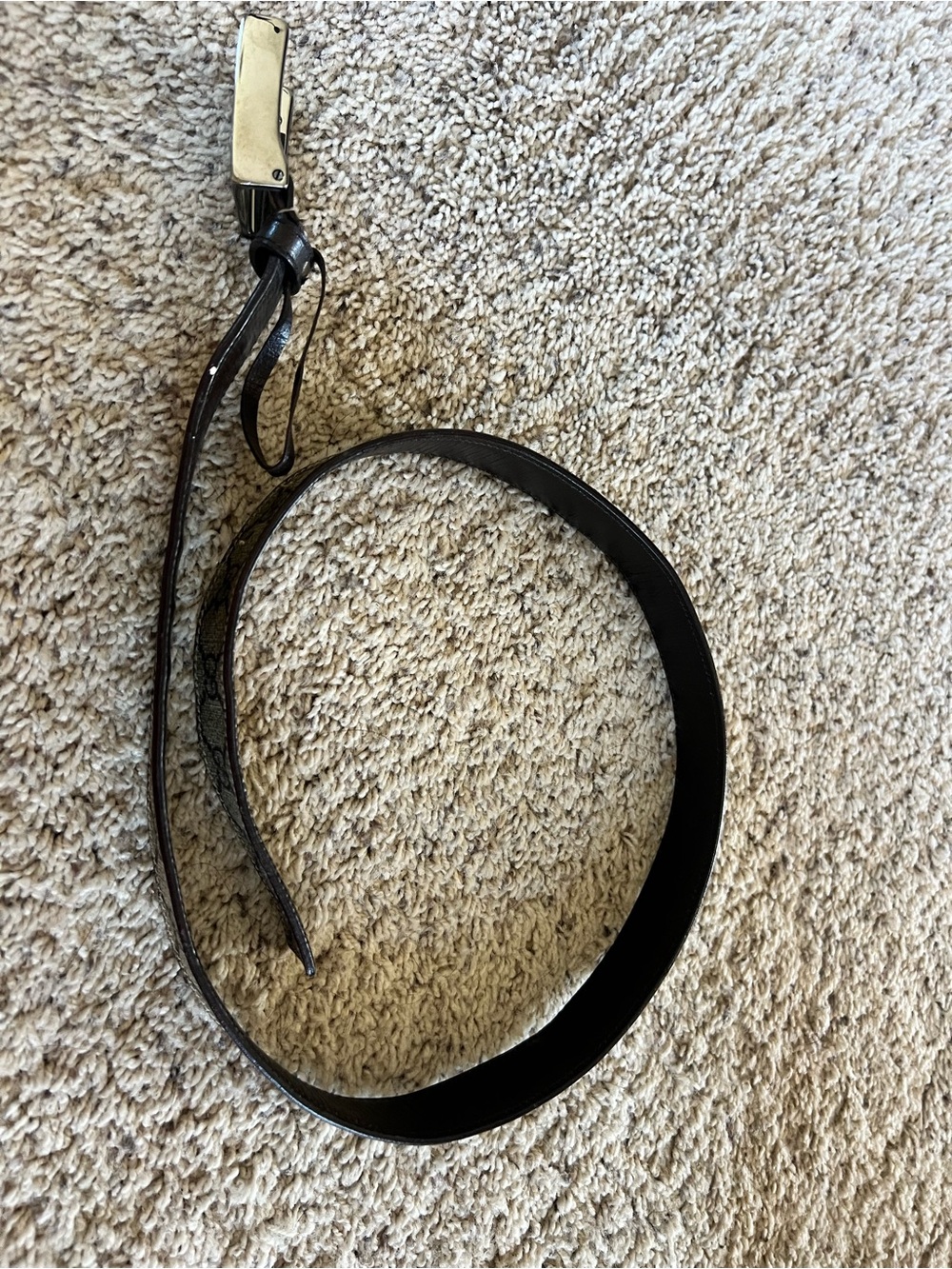 Vintage GUCCI belt with monogram and silver buckle - Picture 4 of 8